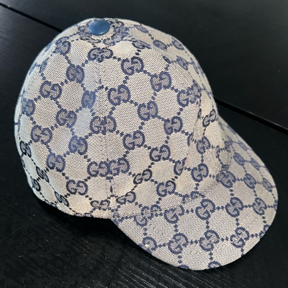 Gucci Kids Hat in Blue and Cream